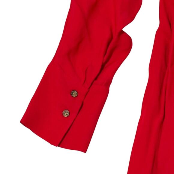 NWT Jason Wu Tie Neck Red Dress - As Seen on The View - Size 8 Midi Length - Picture 12 of 16